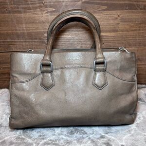 LIEBESKIND Berlin Georgia Foil Leather Satchel Beige Crossbody Bag